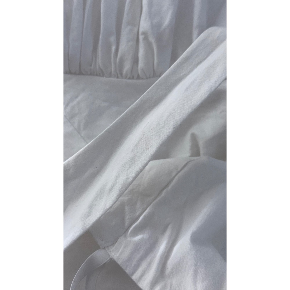 Windsor White Open Back Bow Mini Dress Square Neck Puff Skirt  Small - Picture 6 of 9